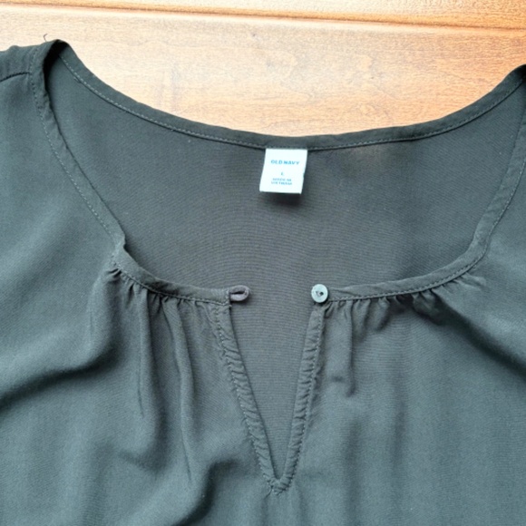 OLD NAVY Soft-Woven Keyhole Swing Dress Sz L Black‎ - Picture 4 of 11